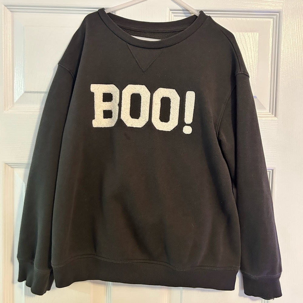 Kids Black 'BOO!' Sweatshirt by Lauren Conrad